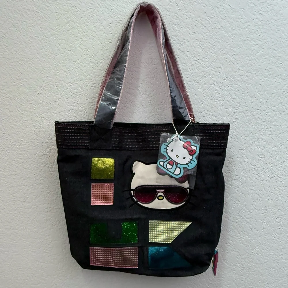 HELLO KITTY Dark Denim Tote with Colorful Accents